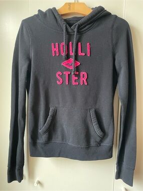 Hollister Pullover Hoodie with Hot Pink Logo